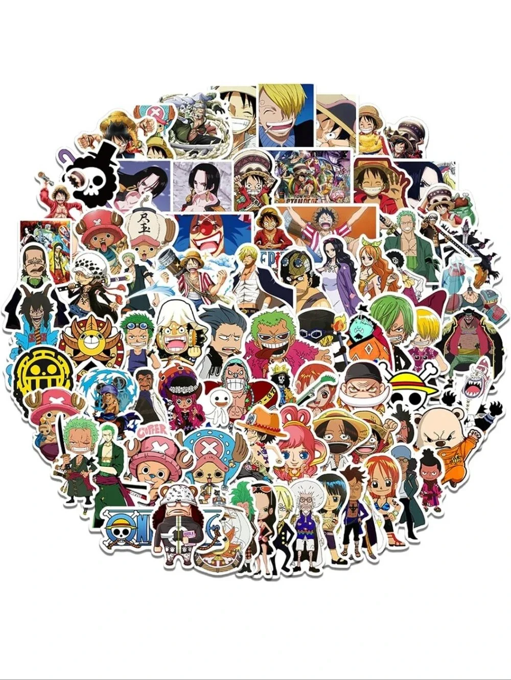 One Piece Character Sticker Pack - Colorful Anime Kids Toy